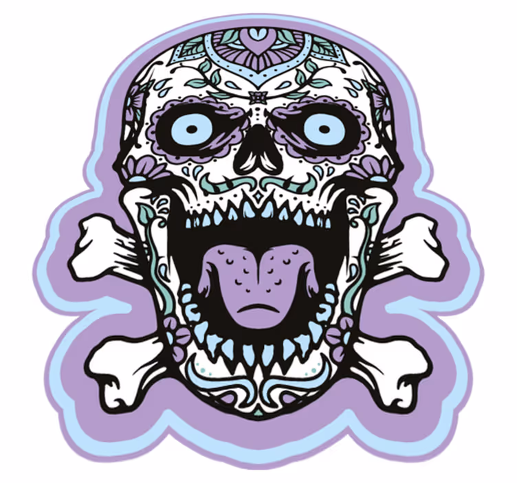 Abstrakt skull soverommet teppe - Tenstickers