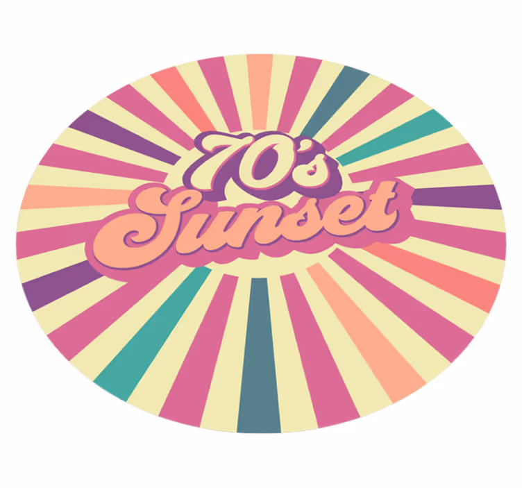 70-talls solnedgangsvibber vinyl teppe sagn og tekster - Tenstickers