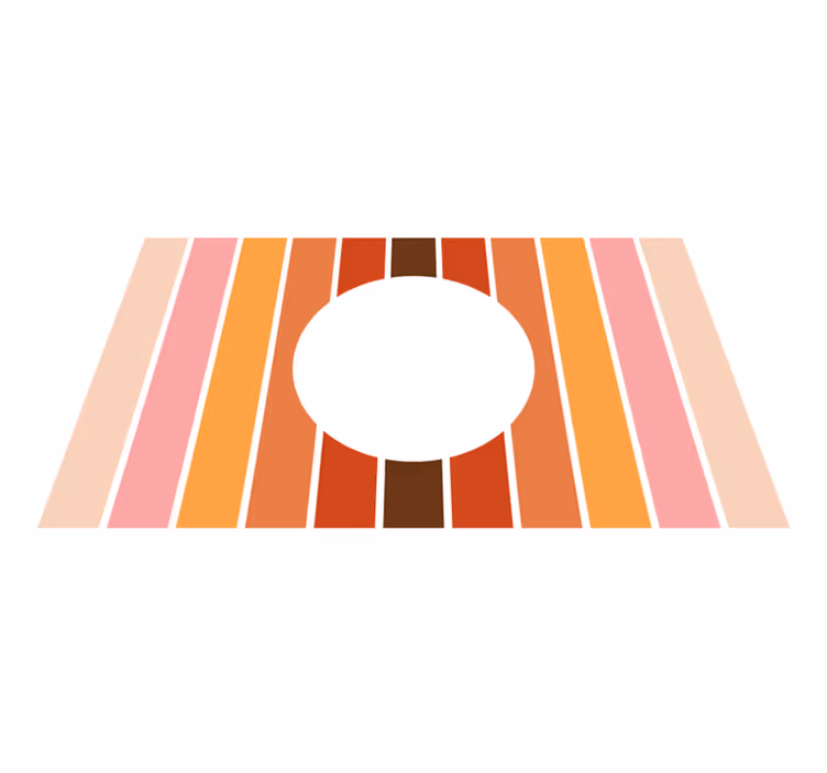 70-tallet solgeometriske vinyl tepper - Tenstickers