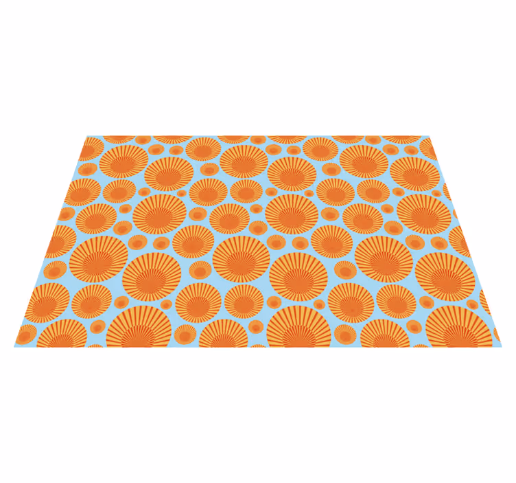 70-tallet solskinnsmønster vintage vinyl teppe - Tenstickers