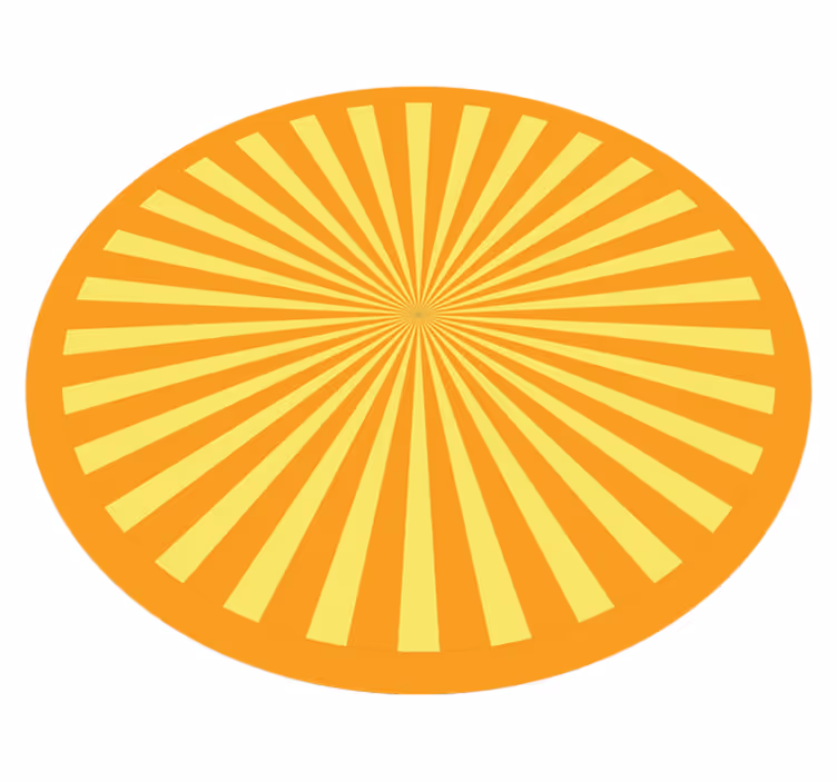 Sunburst sirkulær array Vinyl teppe striper - Tenstickers