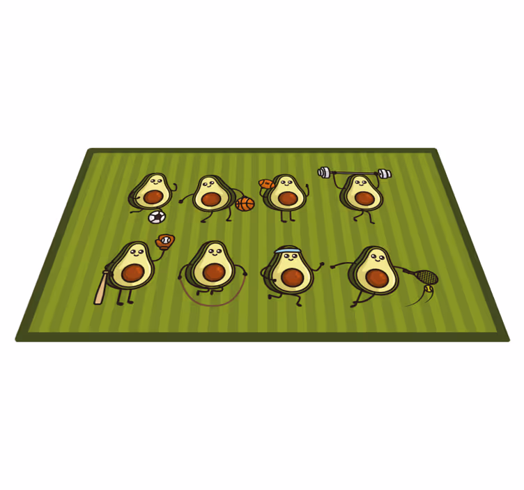 Anime avokado barn vinyl teppe - Tenstickers