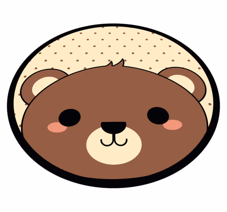 Anime bever dyr vinylteppe - Tenstickers