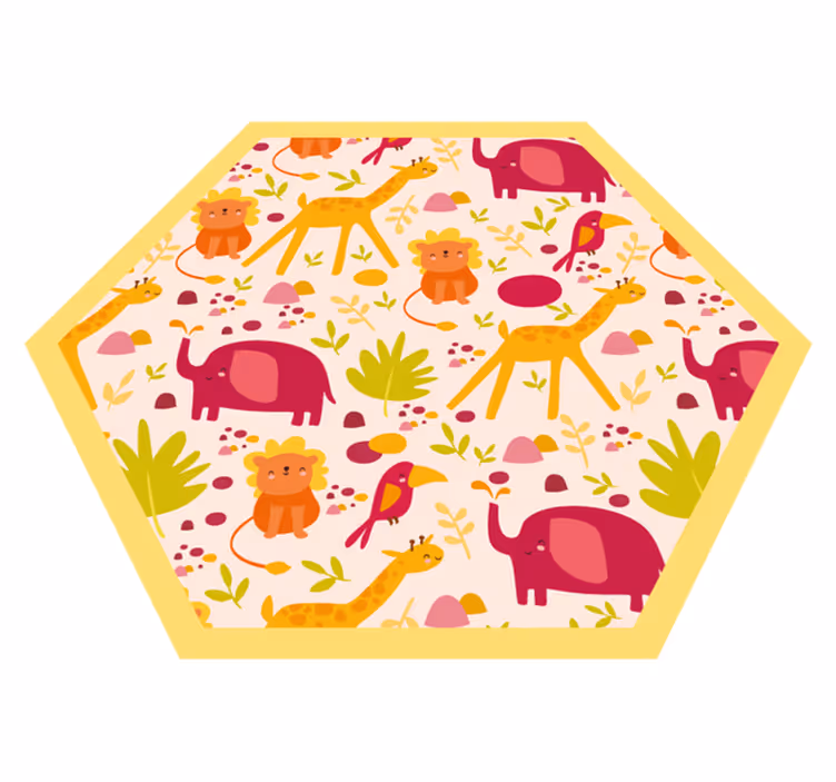 Safari lekeområde vinyl teppe baby - Tenstickers