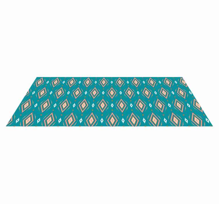 Geometrisk mønsterløper vinyl teppe geometrisk - Tenstickers