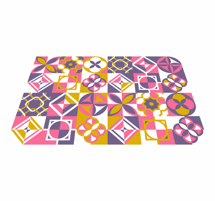 Geometriske fliser fliseteppe - Tenstickers
