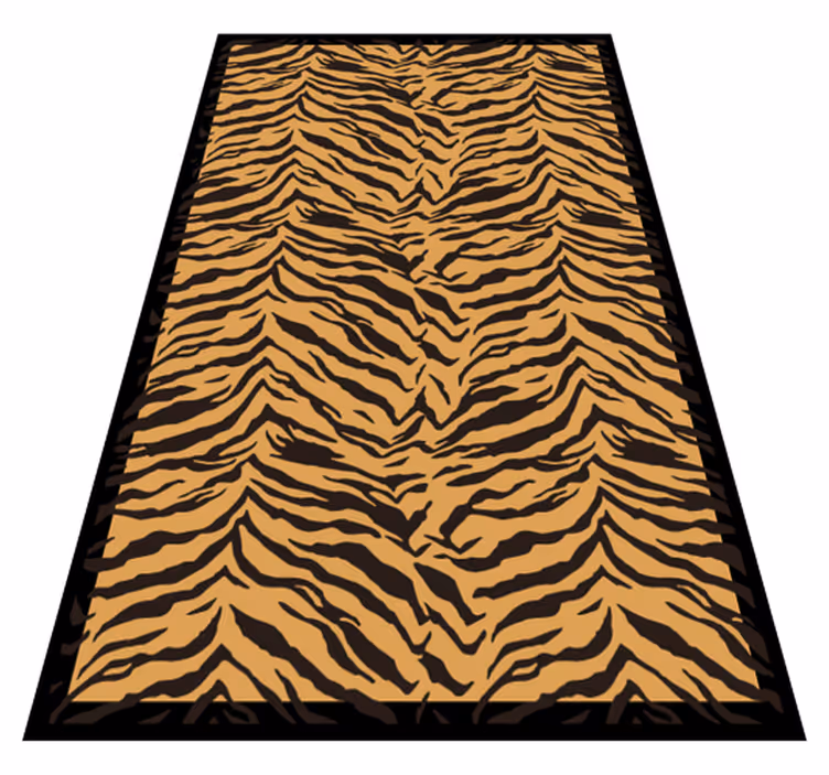Tigerstripemønster vinyl teppe dyreavtrykk - Tenstickers