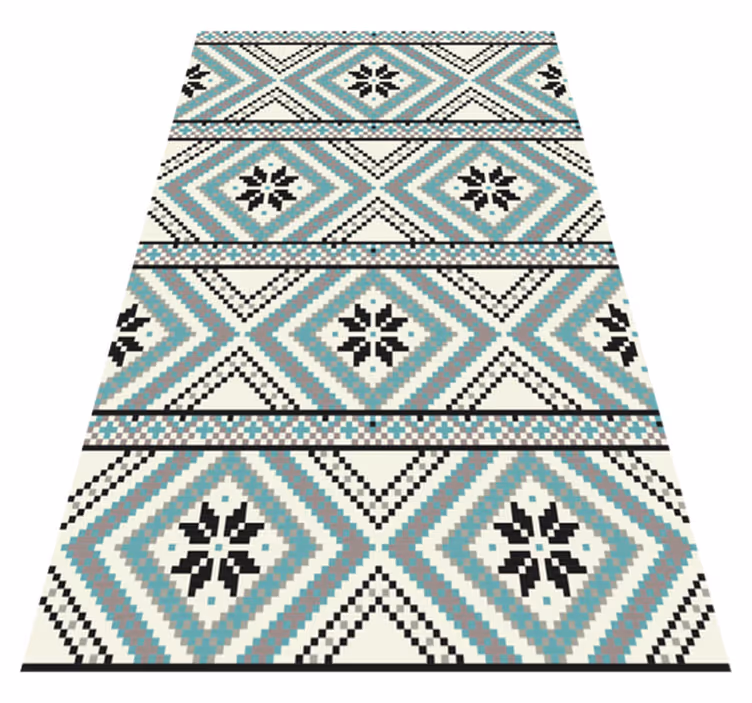 Skandinaviske geometriske figurer nordisk vinylteppe - Tenstickers