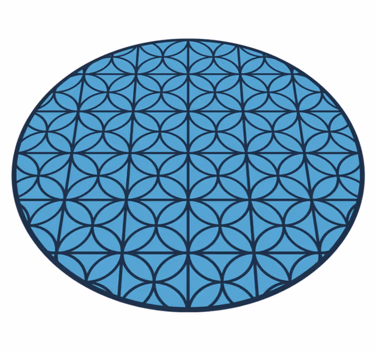 Sirkulær geometrisk vinyl teppe geometrisk - Tenstickers