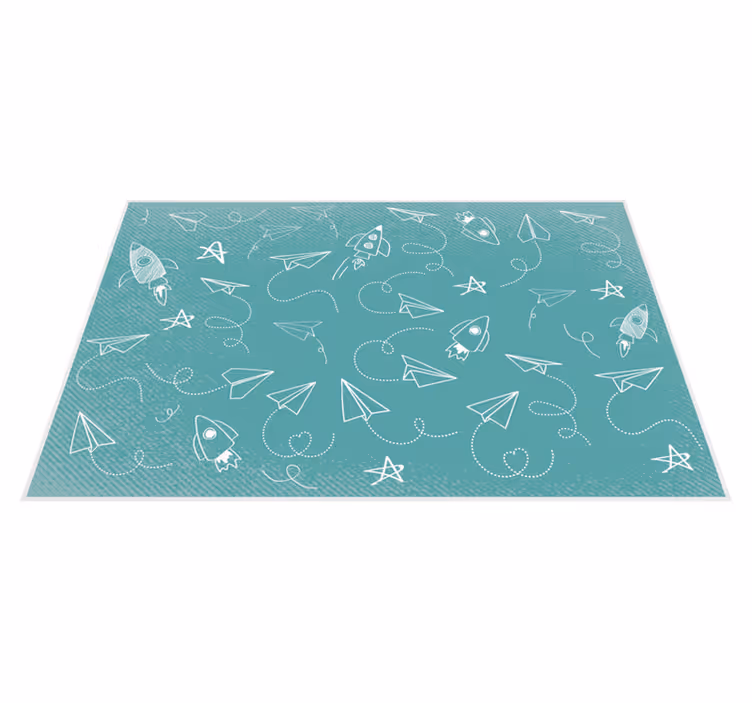 Koreansk papirfly vintage vinylteppe - Tenstickers