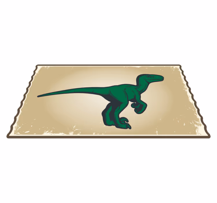 Tegneserie raptor maskot dinosaur dyr teppe - Tenstickers