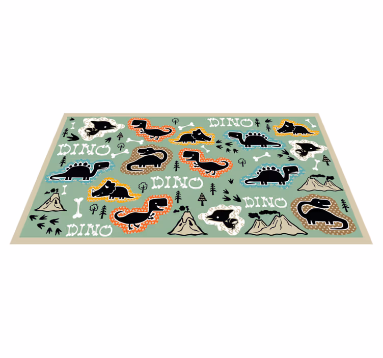 Dinosaur bein mønster dyr teppe - Tenstickers