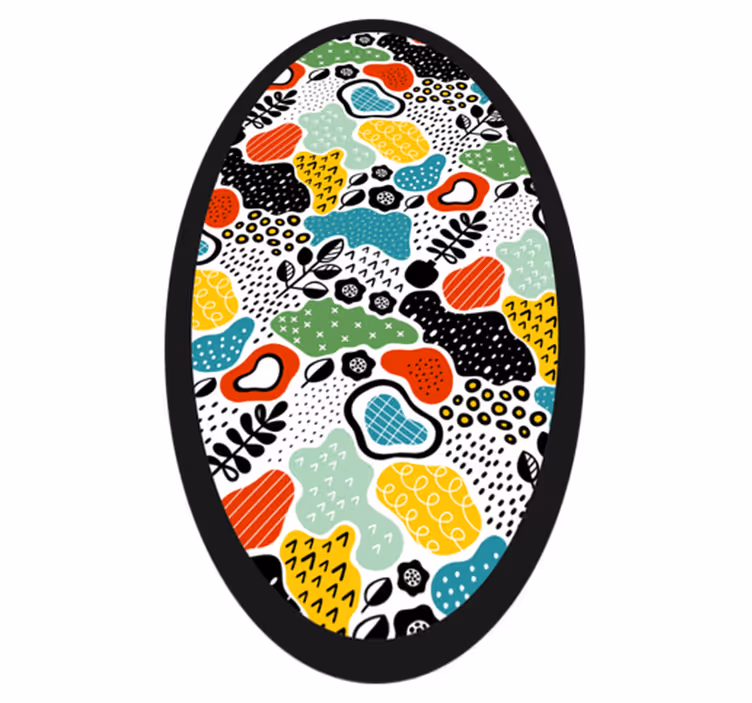 Fargerikt abstrakt design moderne teppe - Tenstickers