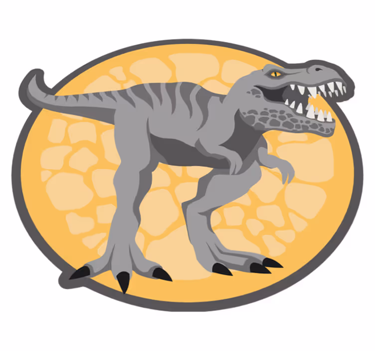 T-rex bakgrunn håndtegnet dyreteppe - Tenstickers
