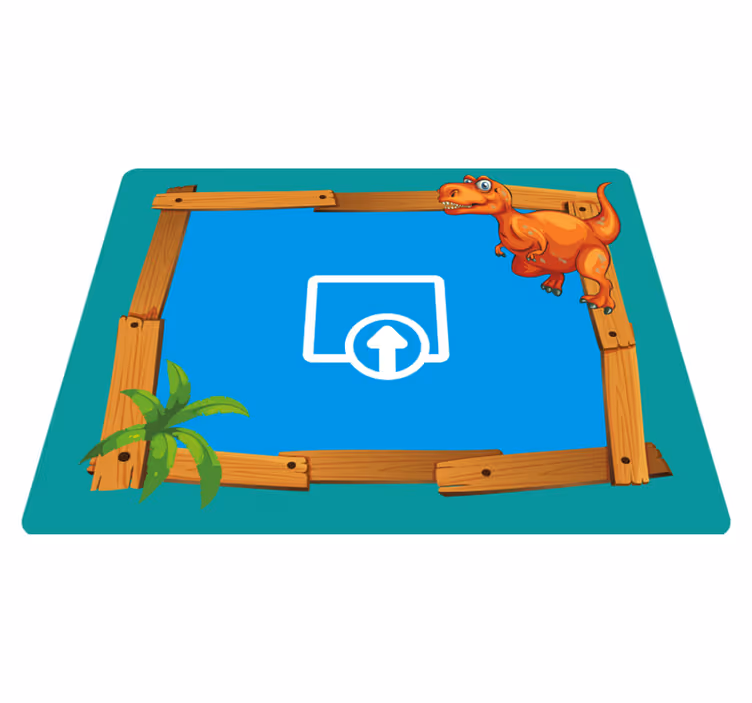 Tilpassbar dinosaur vinyl teppe spedbarn - Tenstickers