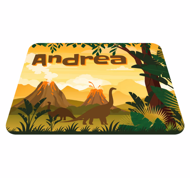 Jura landskap vinyl teppe med navn - Tenstickers