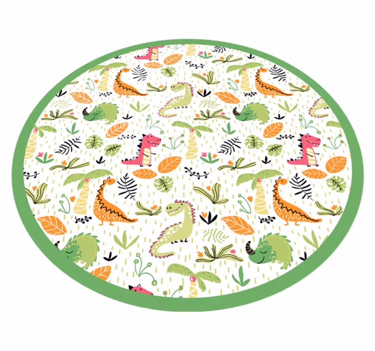 Safari eventyr sirkel Vinyl teppe flere barn - Tenstickers