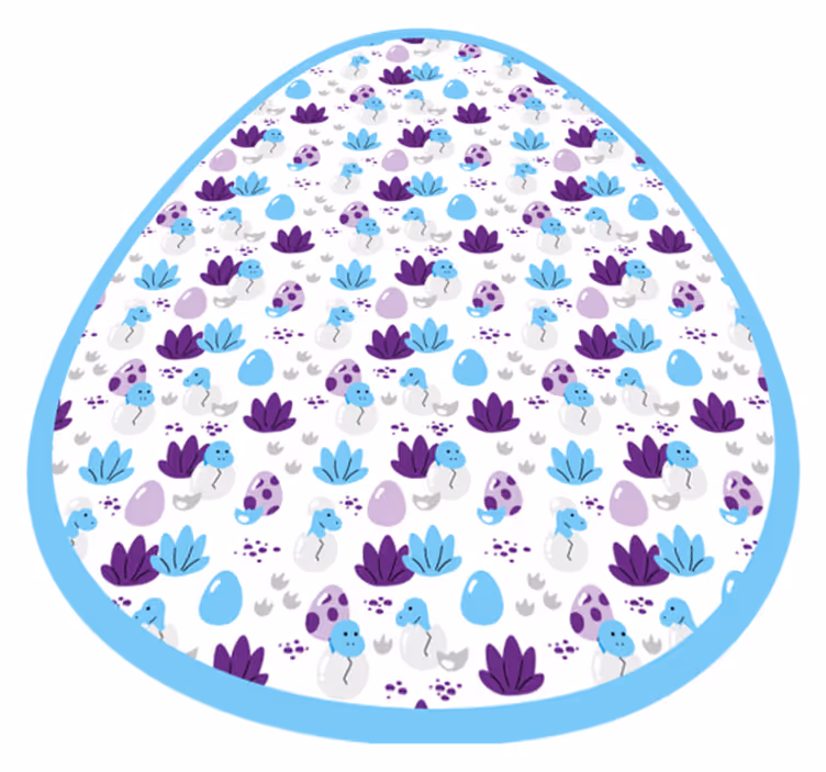 Snodig skapningsmotiv vinyl teppe spedbarn - Tenstickers