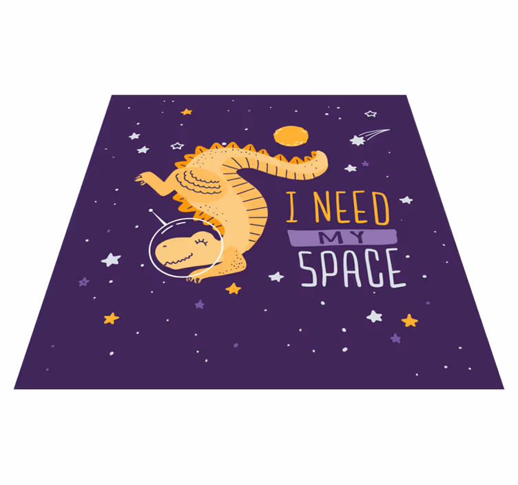Romdinosaur illustrasjon Vinyl teppe flere barn - Tenstickers