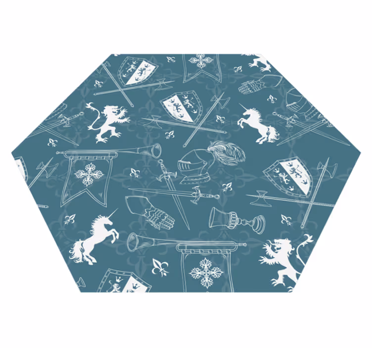 Middelaldersk ridderlighet vinyl teppe spill - Tenstickers