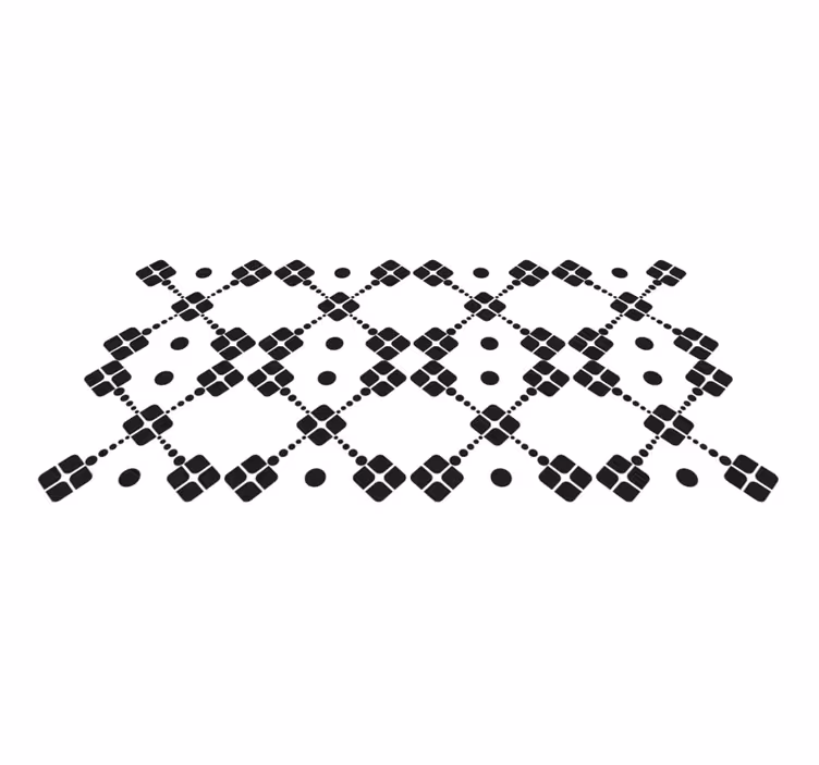 Geometriske dominobrikker vinyl teppe geometrisk - Tenstickers