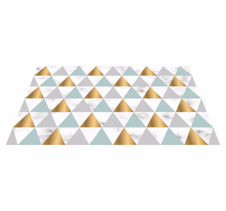 Marmor trekant geometri gang løpere - Tenstickers