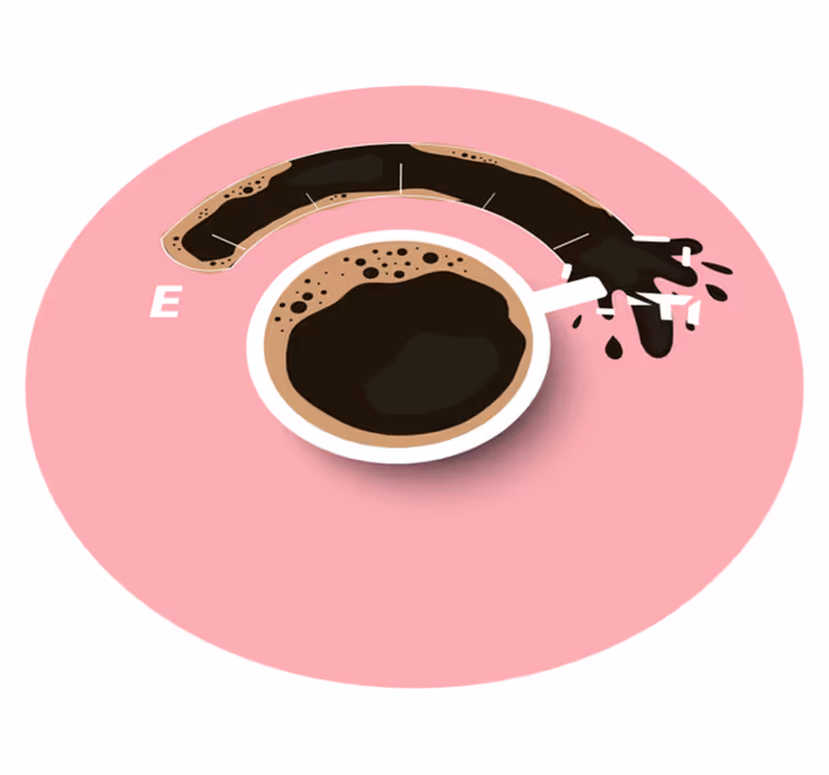 Kraftig kaffekoppmal moderne teppe - Tenstickers
