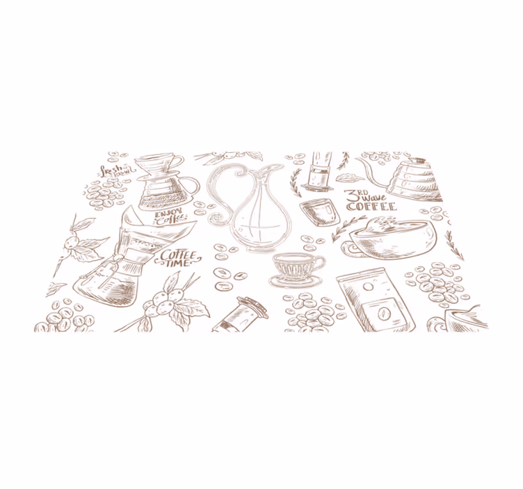 Espresso kaffe fancy glass moderne teppe - Tenstickers