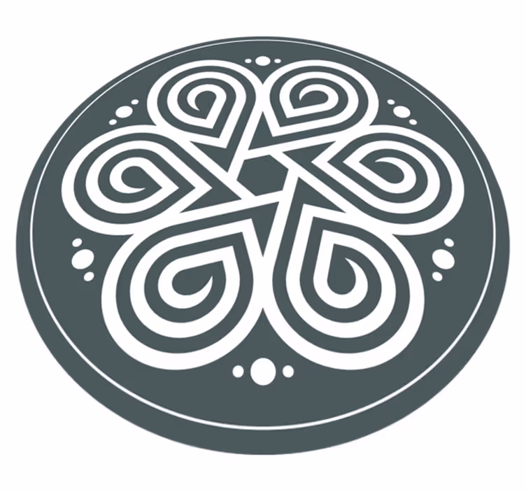 Elegant hvitt ornament vinylteppe - Tenstickers