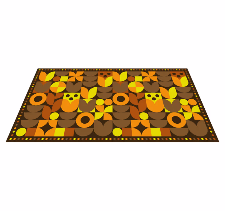 Abstrakt 70-tallet vintage teppe - Tenstickers
