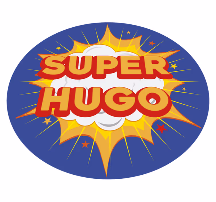 Superhelten brast vinyl teppe med navn - Tenstickers