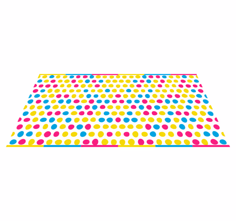 Fargede prikker geometriske vinyl tepper - Tenstickers