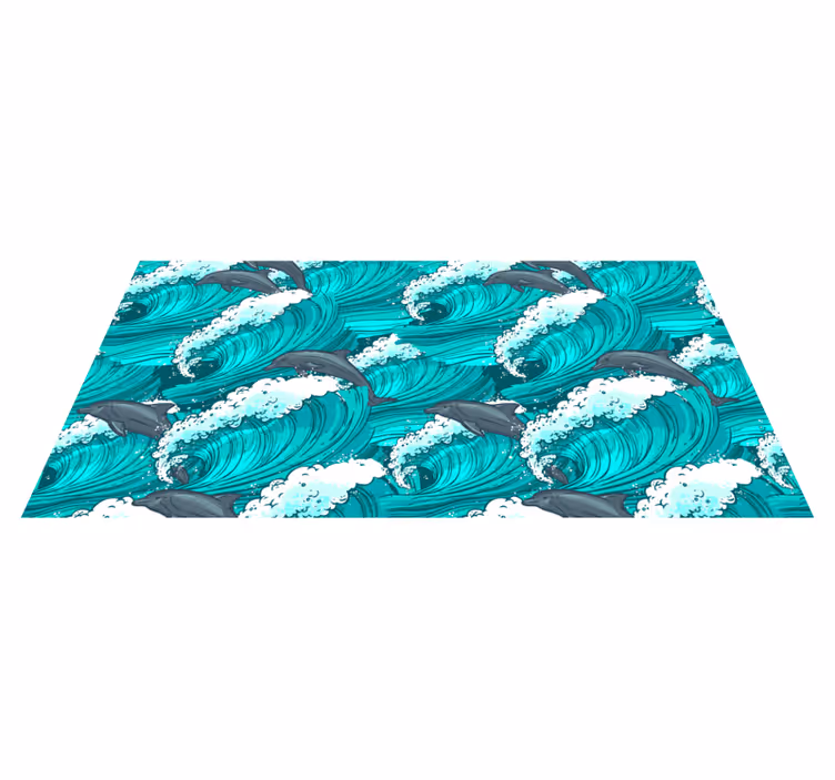 Delfin i havet animal vinyl teppe - Tenstickers