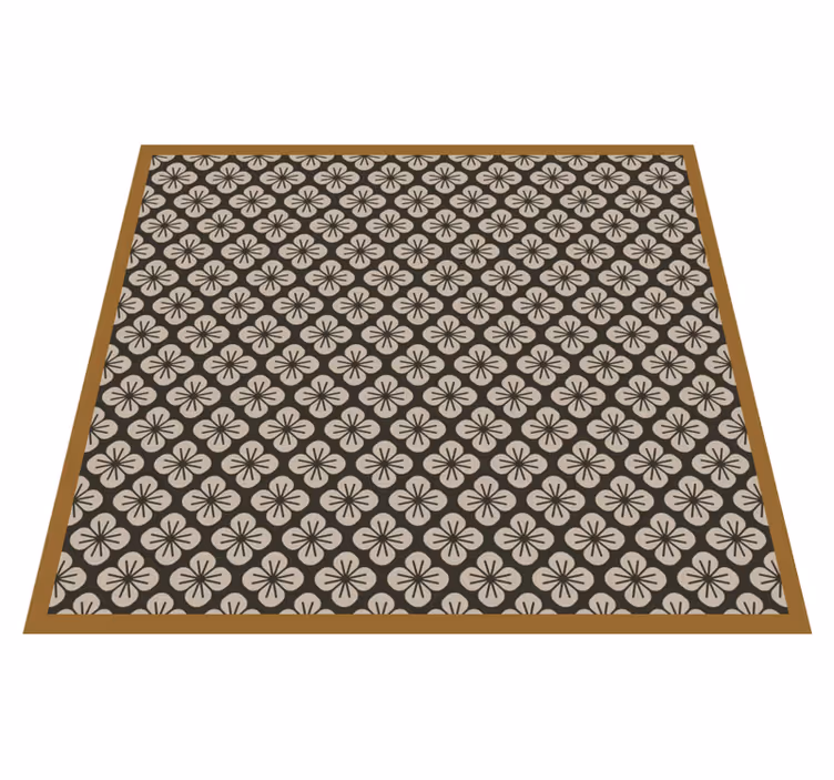 Geometrisk blomstermønster vinyl teppe geometrisk - Tenstickers