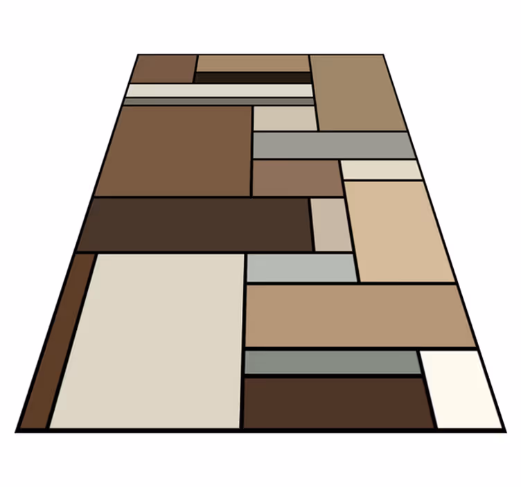 Vinyl teppe moderne geometriske lag - Tenstickers