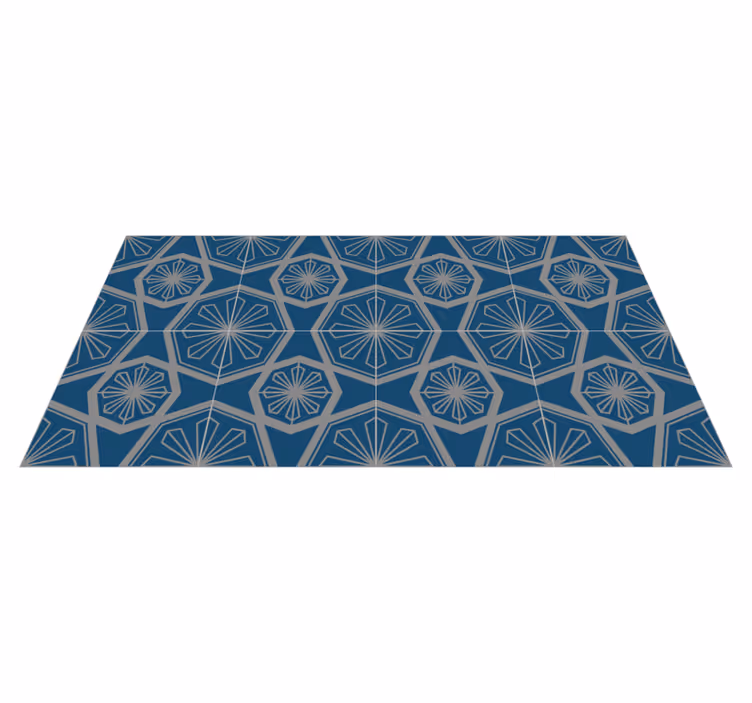 Fantastisk geometrisk mønster vinyl teppe hydraulisk - Tenstickers