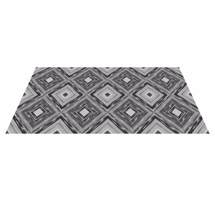 Diamantillusjon vinyl teppe geometrisk - Tenstickers