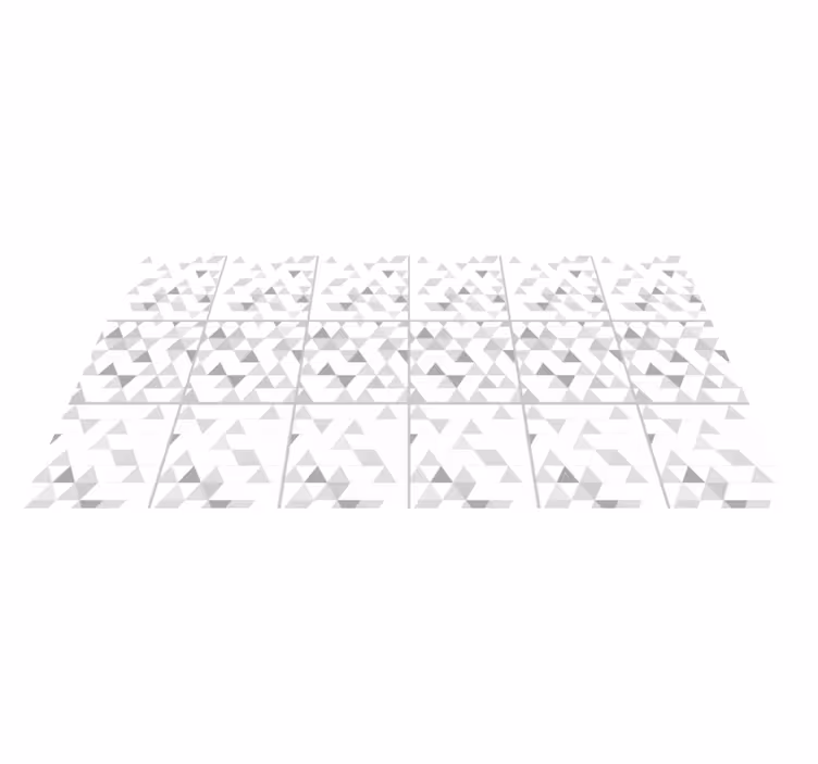Trekantede grå motiver vinyl teppe geometrisk - Tenstickers