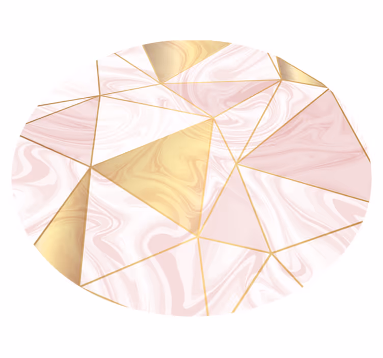 Geometrisk marmorkomposisjon vinyl teppe geometrisk - Tenstickers