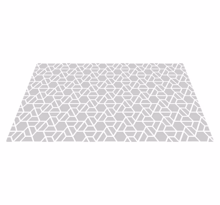 Grå moderne mønster geometriske vinyl teppe - Tenstickers