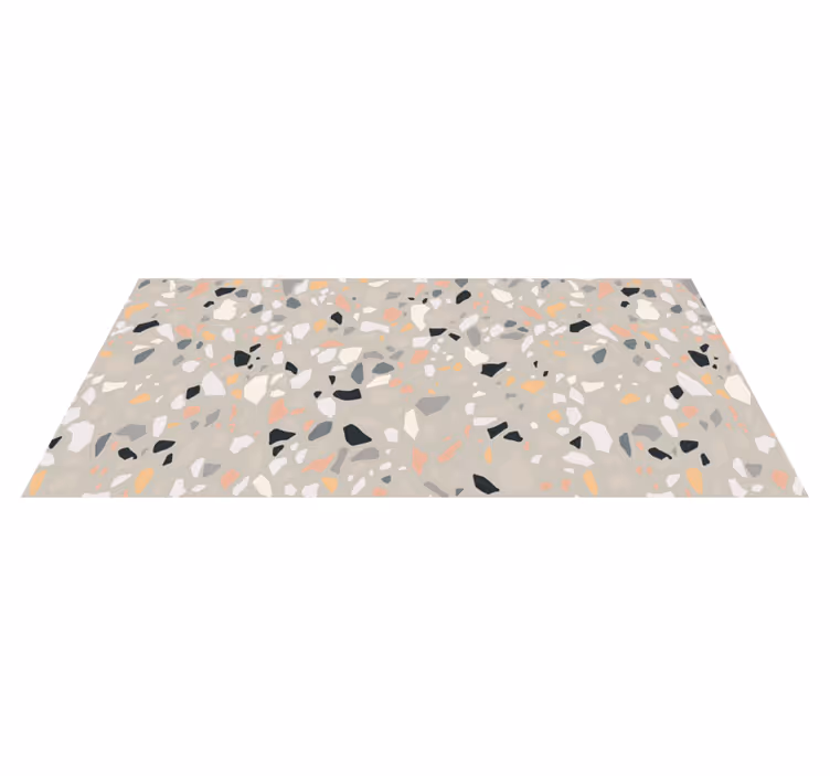 Beige terrazzo tekstur vinyl teppe - Tenstickers