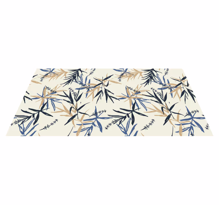 Botanisk bambusmønster vinyl teppe blomster og planter - Tenstickers