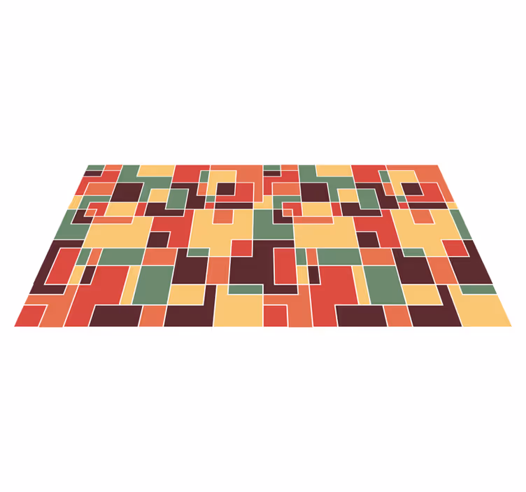 Geometriske rektangler fliseteppe - Tenstickers