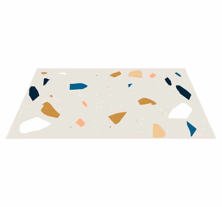 Terrazzo sprut vinyl teppe geometrisk - Tenstickers