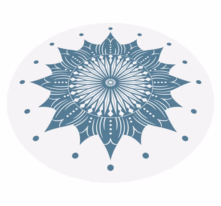 Turkis mandala vinylteppe - Tenstickers
