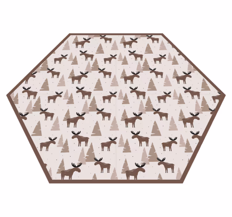 Nordisk natur og fauna vinyl vinylteppe - Tenstickers