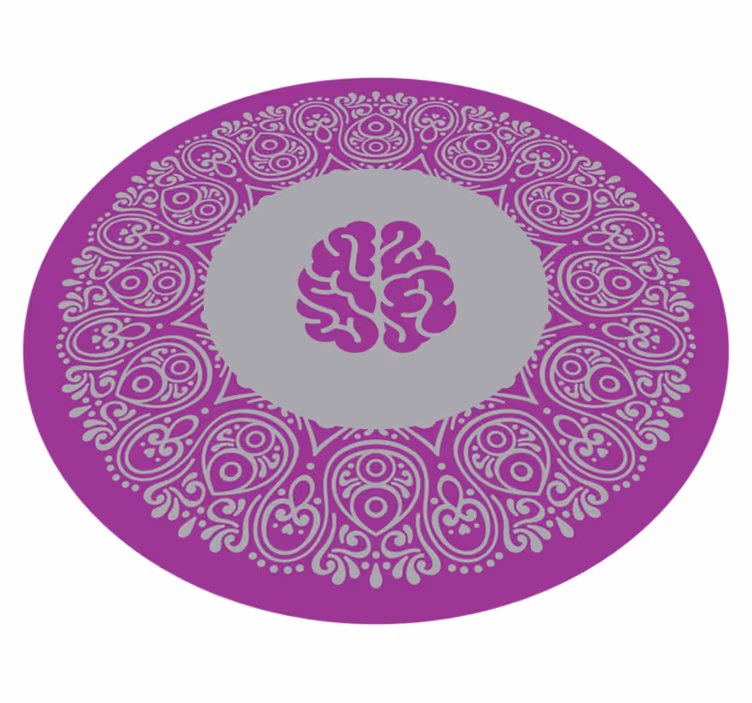 Hjerne mandala vinylteppe - Tenstickers