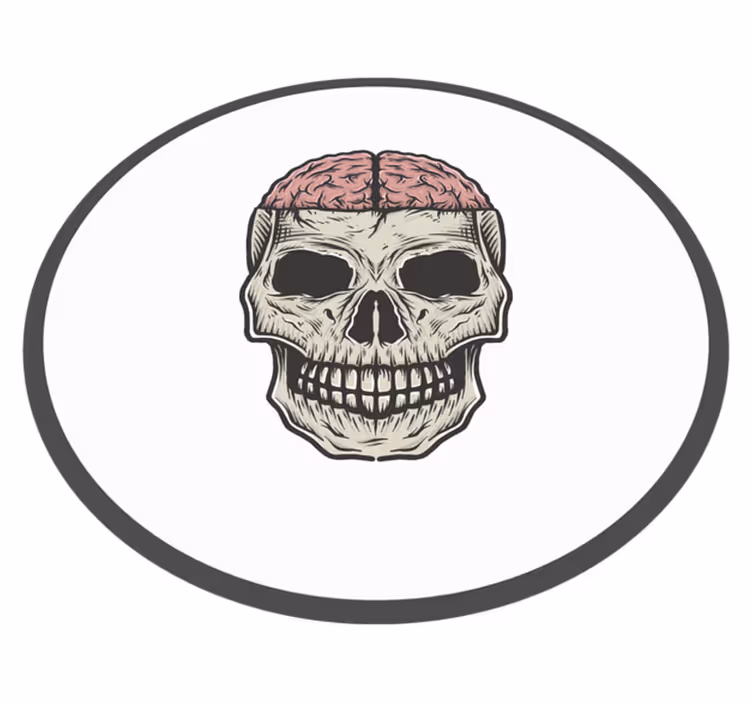 Hjerne og hodeskalle tenårings vinylteppe - Tenstickers