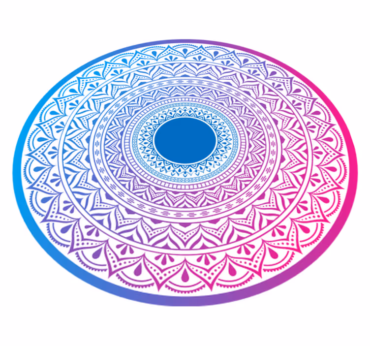 Mandala sirkulær array vinyl teppe mandala - Tenstickers