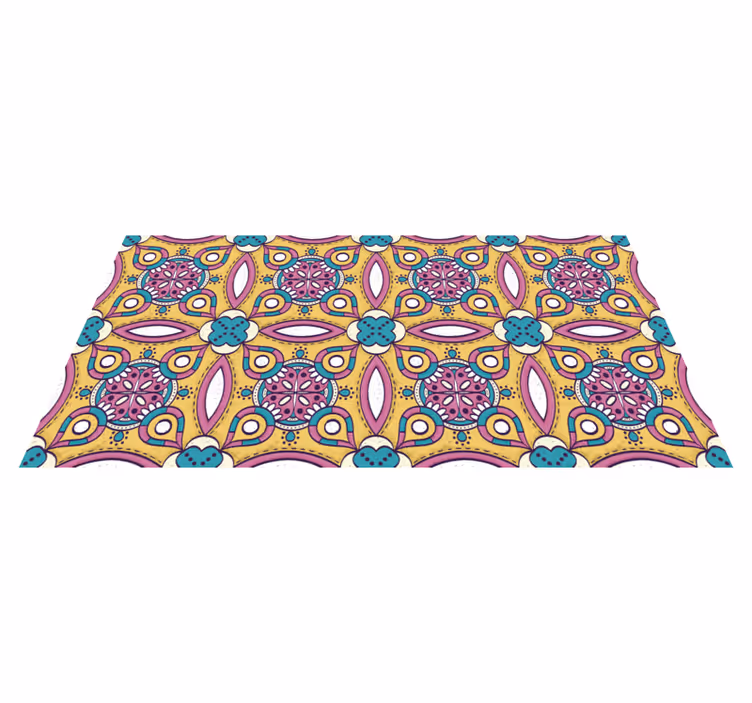 Retro mandalas vinyl teppe - Tenstickers